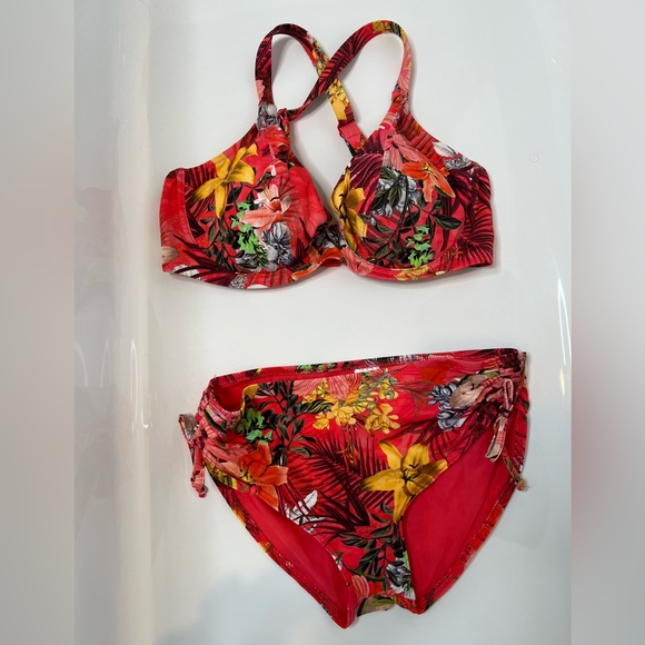 Fantasie Anguilla Underwire Plunge 32E Swim Top with Small Bottom NWOT - Picture 5 of 6